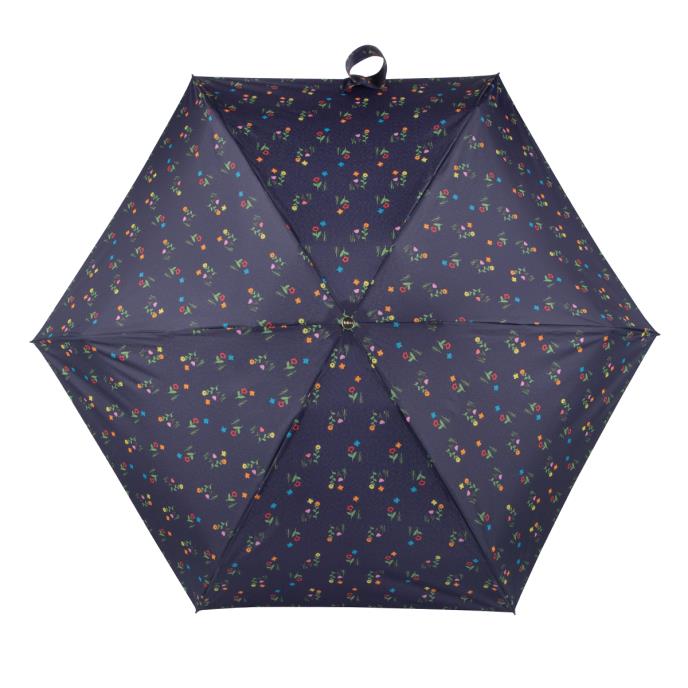 totes® X-TRA STRONG® Mini Navy Flowers Print Umbrella (5 Section) Extra Image 2
